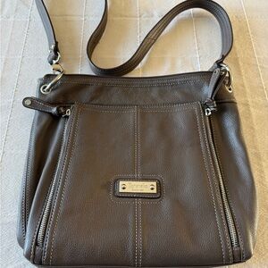 Tignanello Brown Leather Crossbody Bag